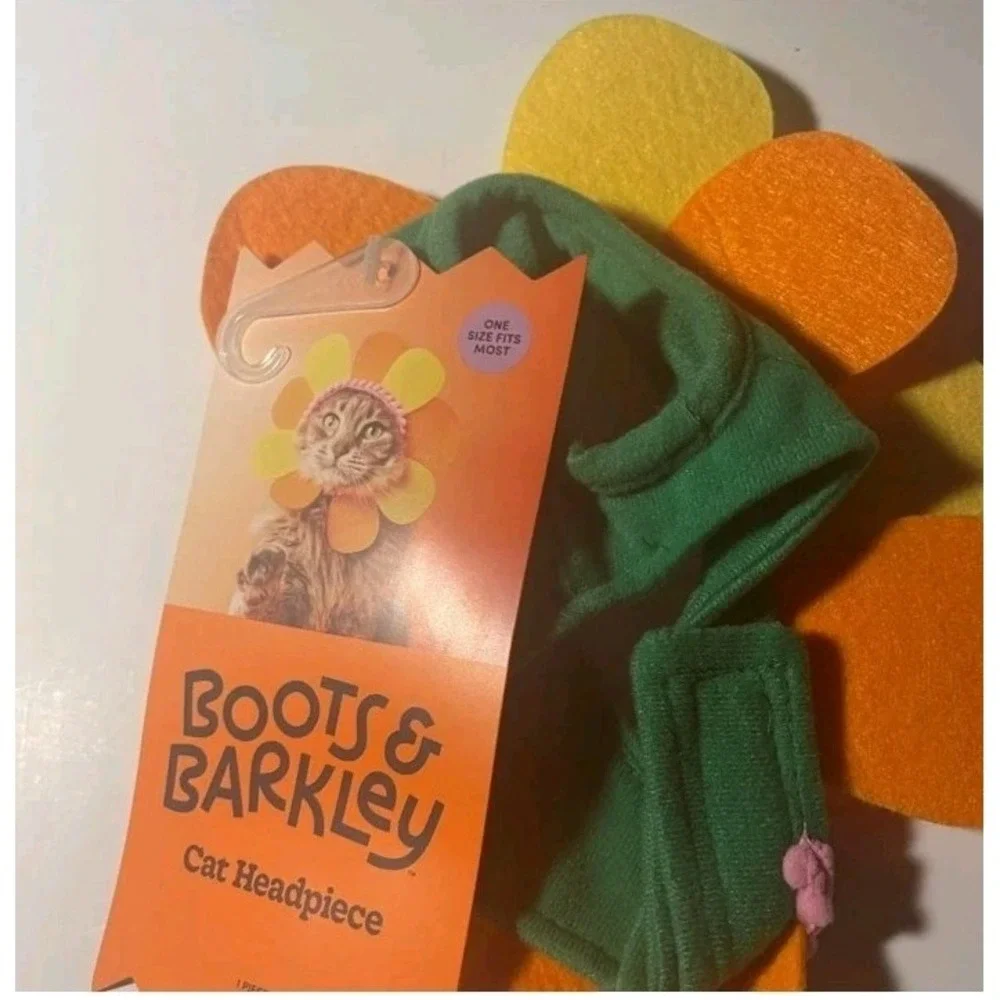 Boots & Barkley Green Cat Headpiece Flower One Size Fits‎ Most NWT Costume Pet
